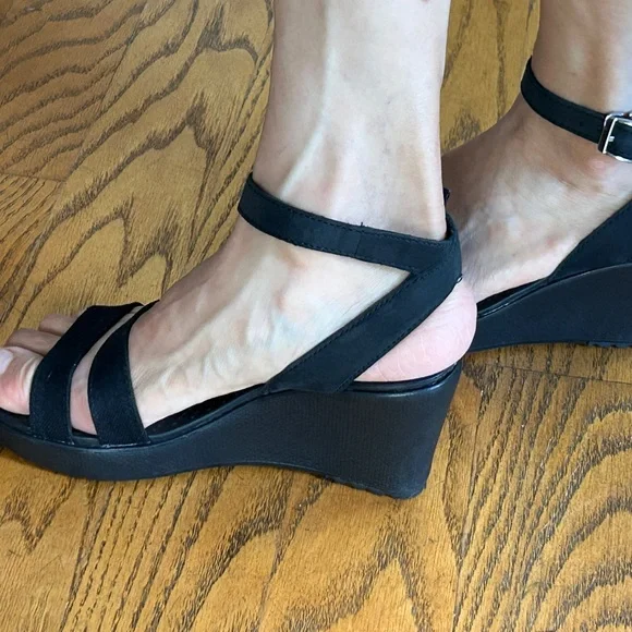 CROCS Black Wedges for Women - Picture 9 of 16